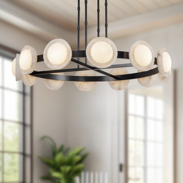 Alora Alonso LED Chandelier Opal Glass - Crescent Harbor