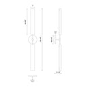 Alora Astrid LED 2 Head Wall/Vanity Light Clear Glass - Crescent Harbor