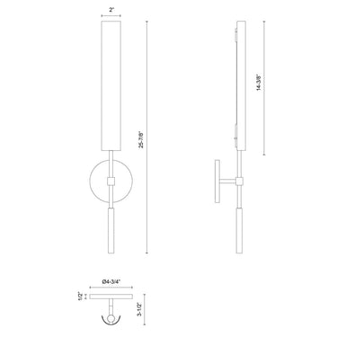 Alora Astrid LED 25 Inch Wall/Vanity Light Clear Glass - Crescent Harbor