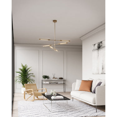 Alora Astrid LED Multi Pendant Clear Glass 6 Head - Crescent Harbor