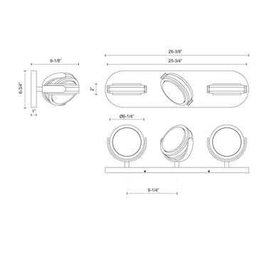 Alora Blanco LED 26 Inch Wall/Vanity Light - Crescent Harbor