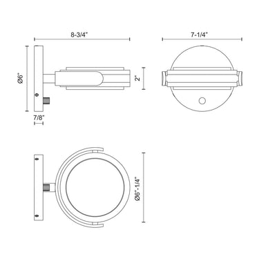 Alora Blanco LED 6 Inch Wall/Vanity Light - Crescent Harbor