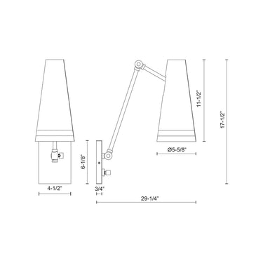 Alora Brickell 1 Light Wall/Vanity Light - Crescent Harbor