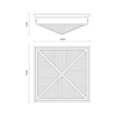 Alora Cairo 2 Light Flush Mount - Crescent Harbor