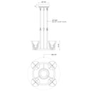 Alora Colette LED 23 Inch Chandelier Matte Opal Glass - Crescent Harbor