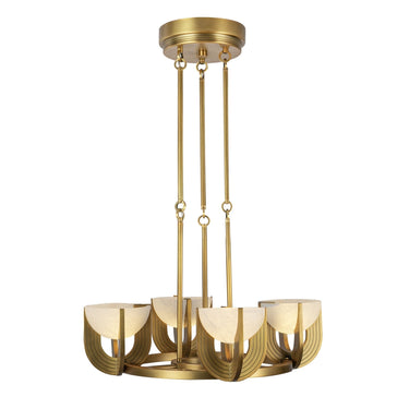 Alora Colette LED 23 Inch Chandelier Matte Opal Glass - Crescent Harbor