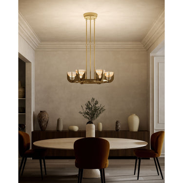 Alora Colette LED 23 Inch Chandelier Matte Opal Glass - Crescent Harbor
