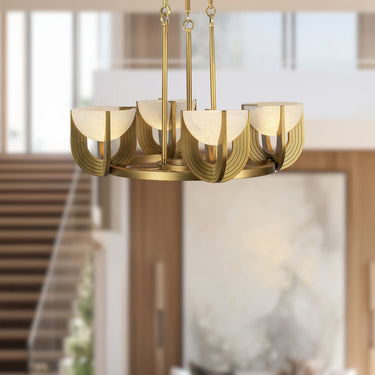 Alora Colette LED 23 Inch Chandelier Matte Opal Glass - Crescent Harbor