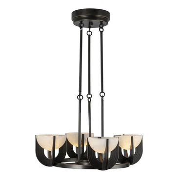 Alora Colette LED 23 Inch Chandelier Matte Opal Glass - Crescent Harbor