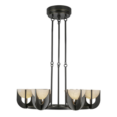 Alora Colette LED 27 Inch Chandelier Matte Opal Glass - Crescent Harbor