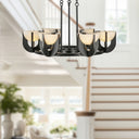 Alora Colette LED 27 Inch Chandelier Matte Opal Glass - Crescent Harbor