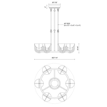 Alora Colette LED 27 Inch Chandelier Matte Opal Glass - Crescent Harbor