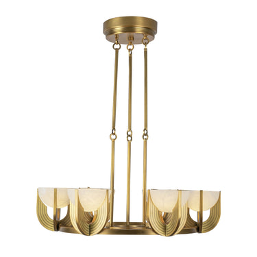 Alora Colette LED 27 Inch Chandelier Matte Opal Glass - Crescent Harbor
