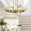 Alora Colette LED 27 Inch Chandelier Matte Opal Glass - Crescent Harbor