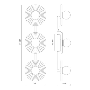 Alora Dahlia LED 22 Inch Wall/Vanity Light Matte Opal Glass - Crescent Harbor