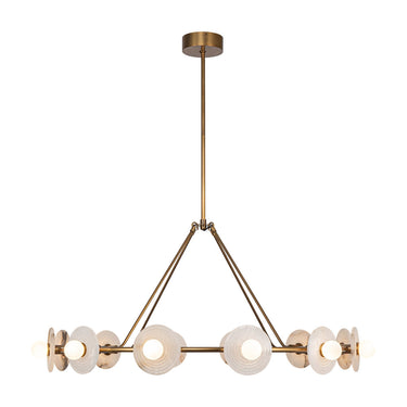 Alora Dahlia LED Chandelier Matte Opal Glass - Crescent Harbor