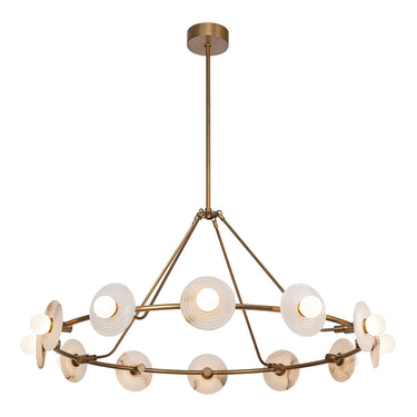 Alora Dahlia LED Chandelier Matte Opal Glass - Crescent Harbor