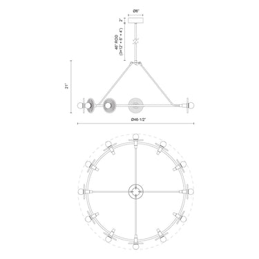 Alora Dahlia LED Chandelier Matte Opal Glass - Crescent Harbor