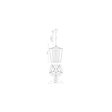 Alora Delphine LED 29 Inch Pendant Clear Glass - Crescent Harbor