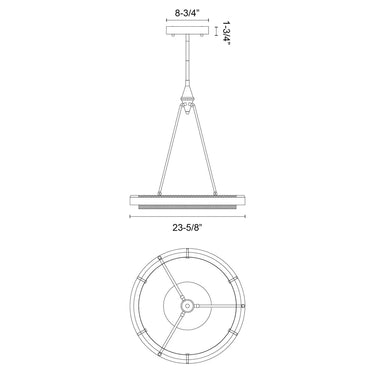Alora Duo LED 24 Inch Pendant UNV - Crescent Harbor