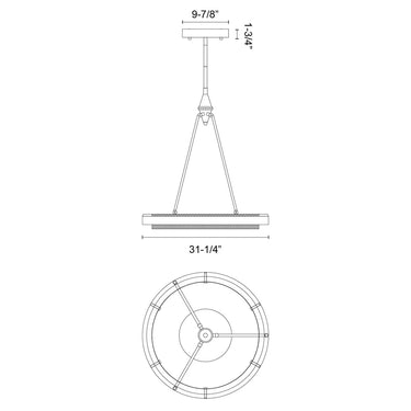 Alora Duo LED 32 Inch Pendant - Crescent Harbor