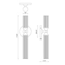 Alora Edwin LED 18 Inch Wall/Vanity Light Frosted Ribbed Glass - Crescent Harbor