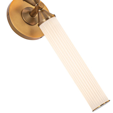 Alora Edwin LED 18 Inch Wall/Vanity Light Frosted Ribbed Glass - Crescent Harbor