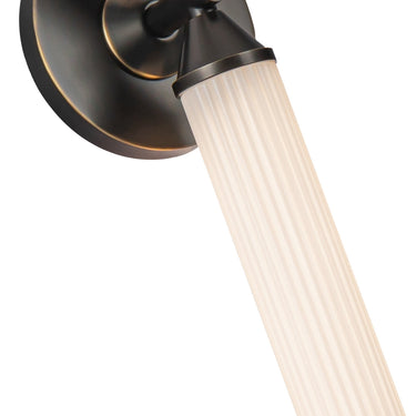Alora Edwin LED 22 Inch Wall/Vanity Light Frosted Ribbed Glass - Crescent Harbor