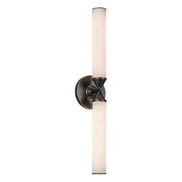 Alora Edwin LED 22 Inch Wall/Vanity Light Frosted Ribbed Glass - Crescent Harbor