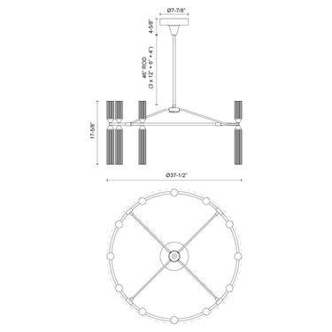 Alora Edwin LED Chandelier - Crescent Harbor
