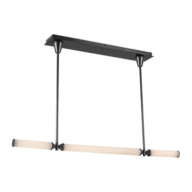 Alora Edwin LED Linear Pendant Frosted Ribbed Glass - Crescent Harbor