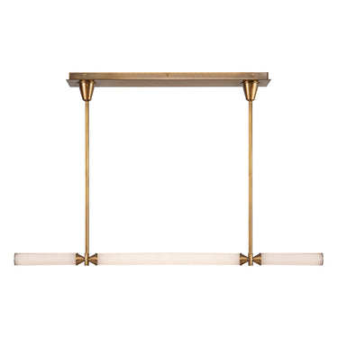 Alora Edwin LED Linear Pendant Frosted Ribbed Glass - Crescent Harbor