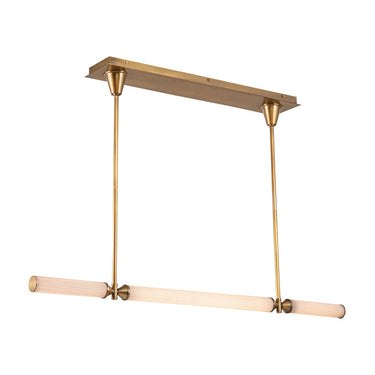 Alora Edwin LED Linear Pendant Frosted Ribbed Glass - Crescent Harbor