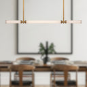 Alora Edwin LED Linear Pendant Frosted Ribbed Glass - Crescent Harbor