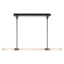 Alora Edwin LED Linear Pendant Frosted Ribbed Glass - Crescent Harbor