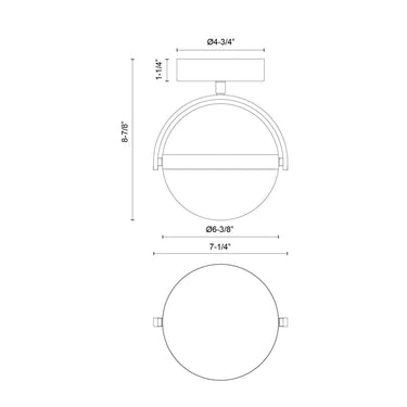 Alora Globo LED Flush Mount - Crescent Harbor