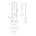 Alora Globo LED Multi Pendant 3 Head UNV - Crescent Harbor