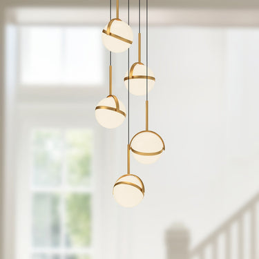 Alora Globo LED Multi Pendant 5 Head - Crescent Harbor