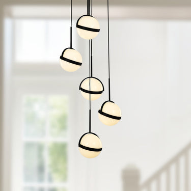 Alora Globo LED Multi Pendant 5 Head - Crescent Harbor