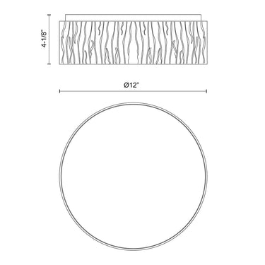Alora Kensington LED Flush Mount - Crescent Harbor