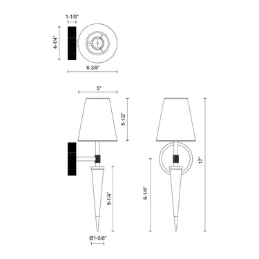 Alora Kimpton 1 Light Wall/Vanity Light - Crescent Harbor