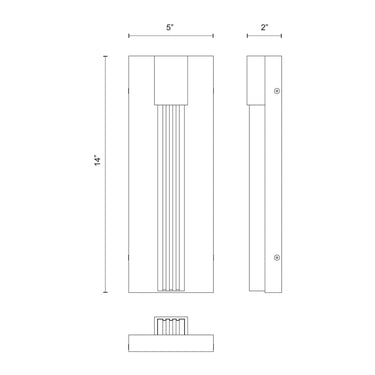 Alora Kismet LED 14 Inch Wall/Vanity Light - Crescent Harbor