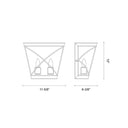 Alora Lattice 2 Light Wall/Vanity Light - Crescent Harbor