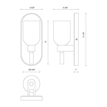 Alora Lucian 1 Light Wall/Vanity Light - Crescent Harbor