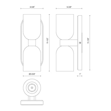 Alora Lucian 2 Light Wall/Vanity Light - Crescent Harbor