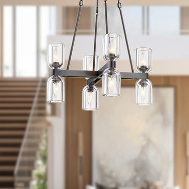 Alora Lucian 8 Light Chandelier 22 Inch - Crescent Harbor