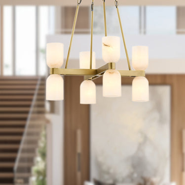 Alora Lucian 8 Light Chandelier 22 Inch - Crescent Harbor
