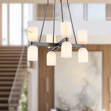 Alora Lucian 8 Light Chandelier 22 Inch - Crescent Harbor