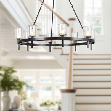 Alora Lucian 8 Light Chandelier 36 Inch - Crescent Harbor