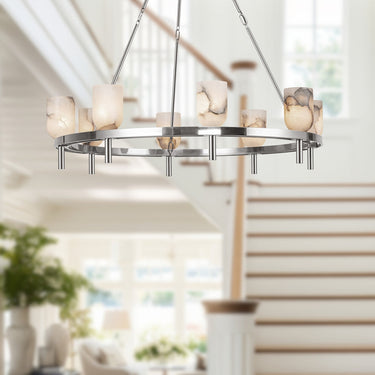 Alora Lucian 8 Light Chandelier 36 Inch - Crescent Harbor